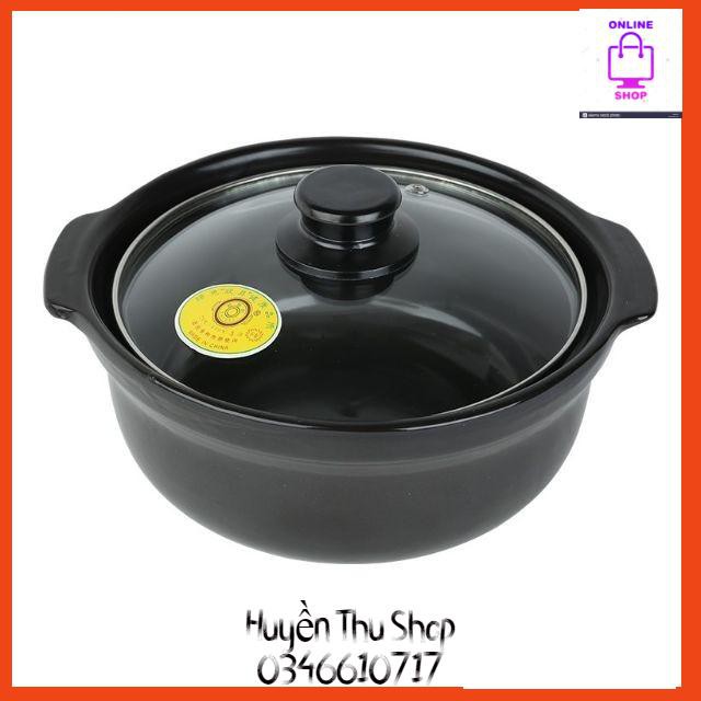 Nồi đất nắp kính cao cấp 1L