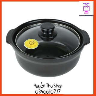 Nồi đất nắp kính cao cấp 1L