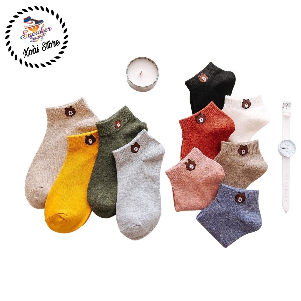 1 đôi tất Gấu cao cấp chất xịn không bai xù ( giao màu ngẫu nhiên ) - Xoài Store