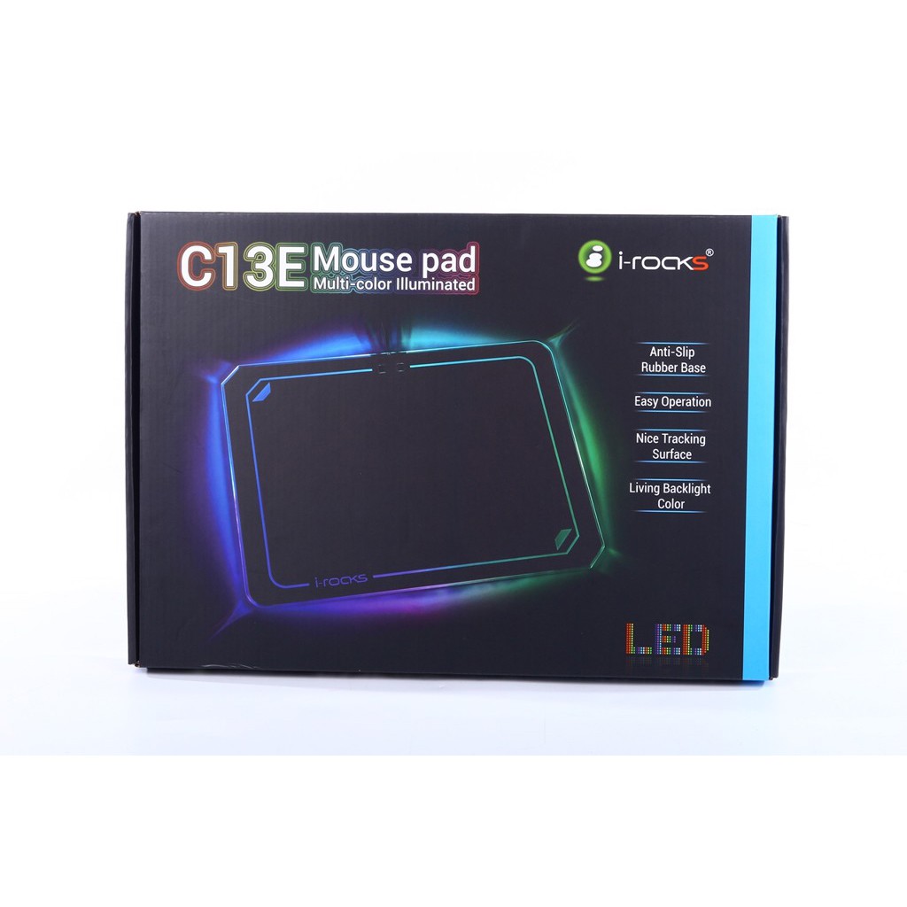 Bàn di chuột RGB I-Rock C13E-Kích thước 360x260x5.3 mm I Mouse Pad Led RGB IRock C13E