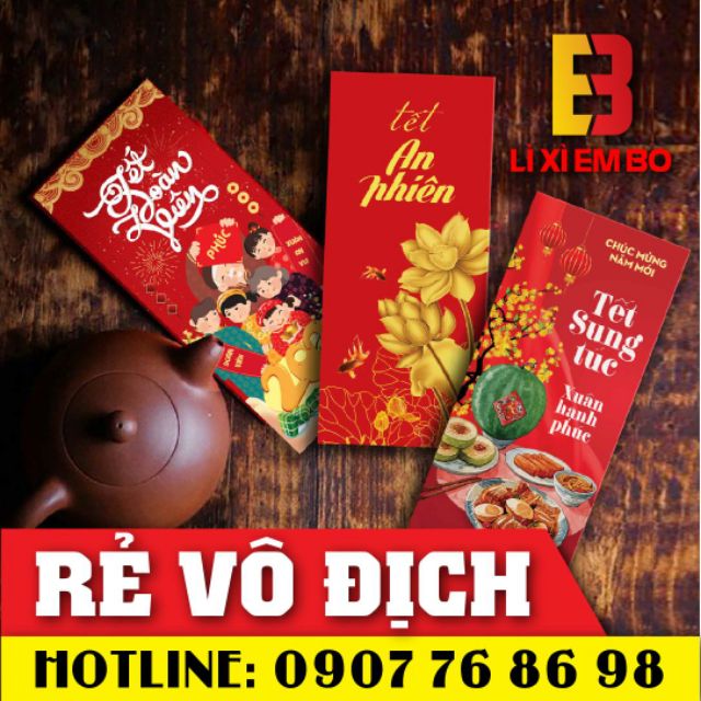 100 bao lì xì tết mẫu mã độc quyền bao lì xì giá rẻ