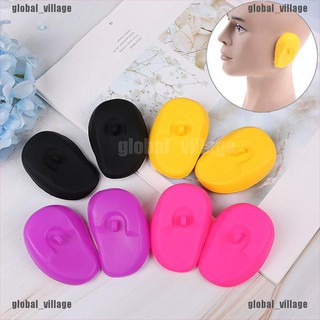 (Hàng Mới Về) Set 2 Phụ Kiện Bảo Vệ Tai Khi Nhuộm Tóc Bằng Silicone Có Thể Tái Sử