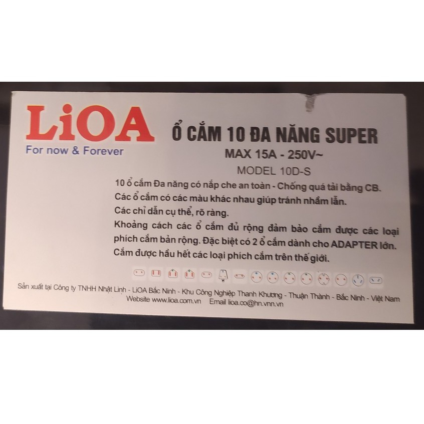 Ổ CẮM ĐIỆN LiOA 10 ĐA NĂNG SUPER