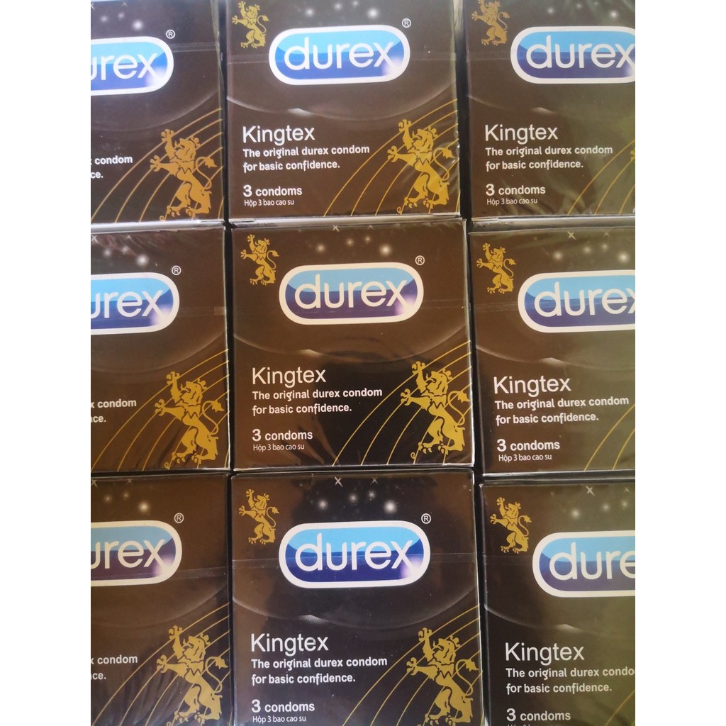 Bao Cao Su Durex Kingtex Hộp 3 cái - kéo dài thời gian quan hệ