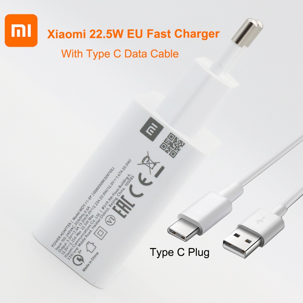 Chính Hãng Xiaomi Mi 22.5W Nhanh Sạc Nguồn Điện 100Cm Loại C Cho Mi 10 9 9T 8 SE CC9 A3 Phối Redmi Note 7 K20 Pro