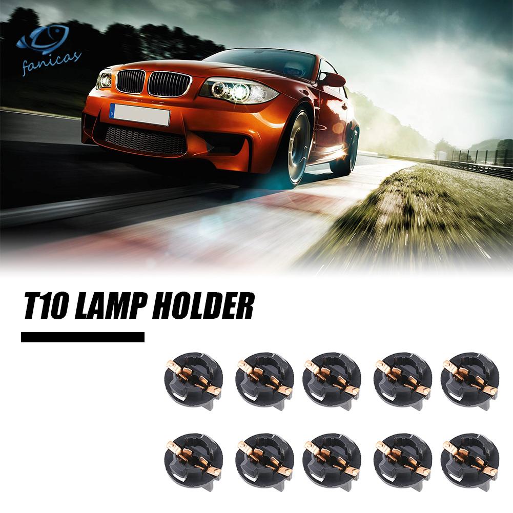 Set 10 ổ cắm bóng đèn FANICAS T10 cho xe hơi