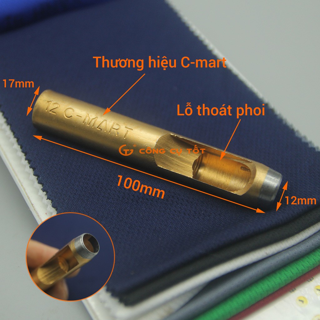 Đục lỗ 12*17*100mm C-Mart A0107-12