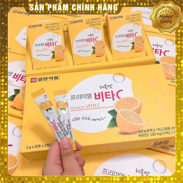 [Hàng chính hãng]  Bột uống cung cấp vitamin C Hàn Quốc hôp 90 gói - PREMIUM VITA C