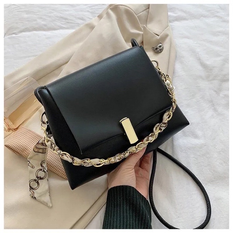 M6_Túi Xách Quai Ngang Da Pu Tự May Handmade