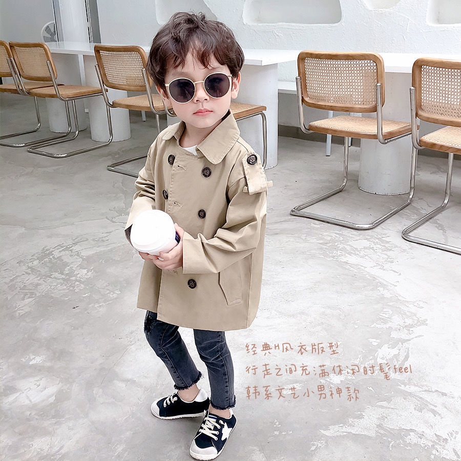 Áo Khoác Dáng Dài Thiết Kế Mới Thời Trang Mùa Thu Theo Phong Cách Hàn Quốc Cho Bé