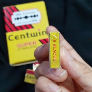 Hộp 5 lưỡi lam trắng  Centwin (Ảnh thật)
