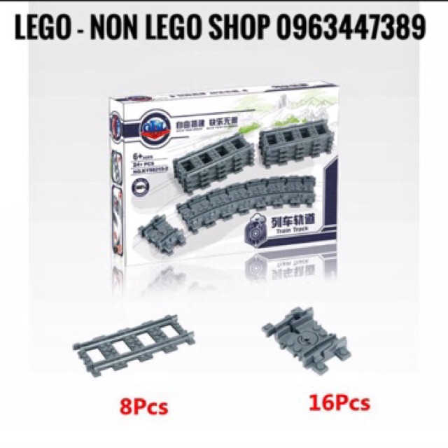 Lego Kazi 98215 Đường Ray Tàu Hỏa ( 1 hộp 24 mảnh )