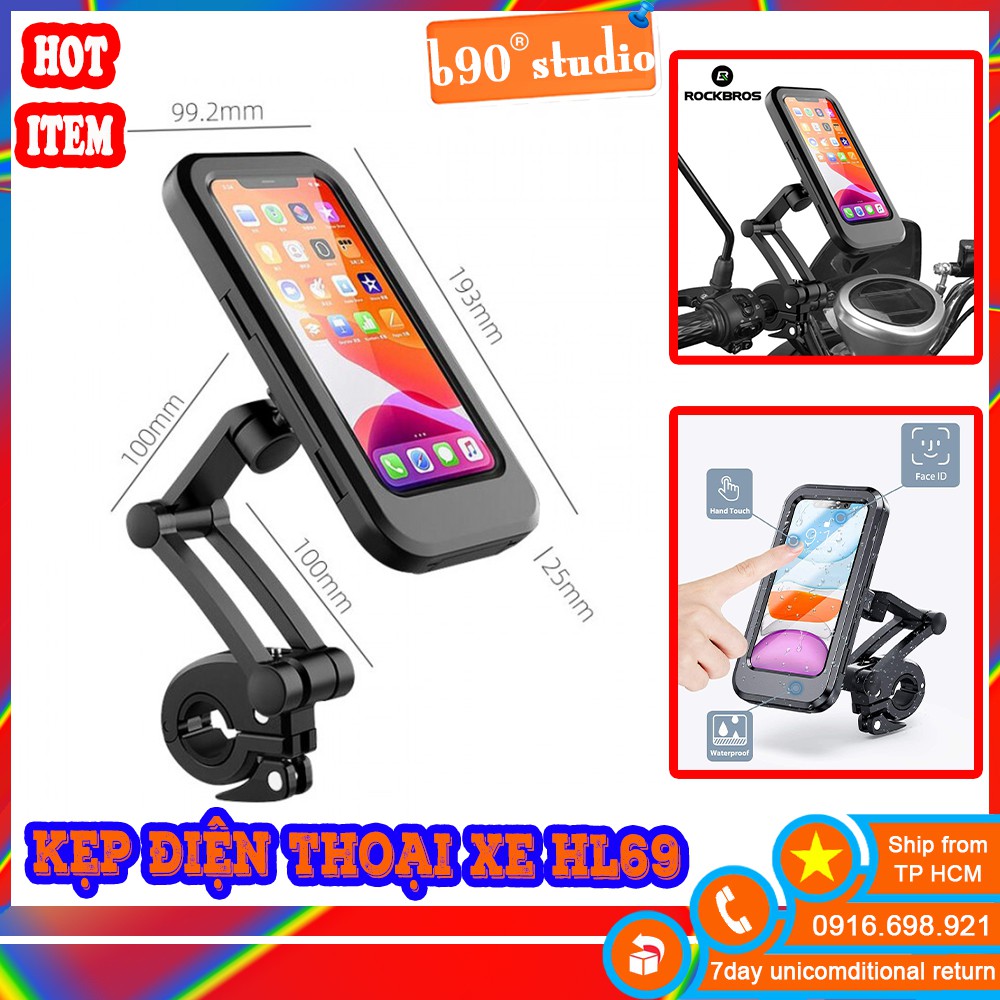 SALE SOCK Giá đỡ kẹp điện thoại khung tròn cho xe đạp 360 có thể gập lại HL-69