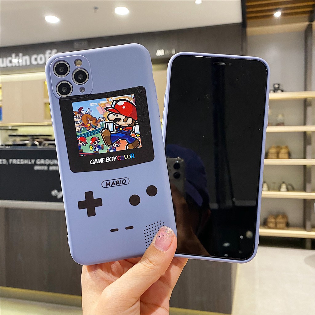 Ốp điện thoại chống rơi hình máy Gameboy cho iPhone 7/8 7plus/8plus x/xs xsmax 11 11pro 11promax