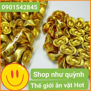 (hàng mới -loại ngon )  1ký kẹo sôcôla hình thỏi vàng thần tài (món 🎁 quà ý nghĩa ngày tết)