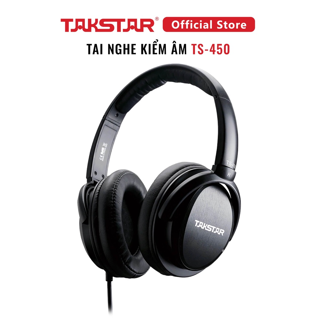 Tai Nghe Chụp Tai Có Dây Cao Cấp Takstar TS-450 Kiểm Âm Phòng Thu, Nghe Nhạc, Hát Livestream Chính Hãng Bảo Hành 1 Năm