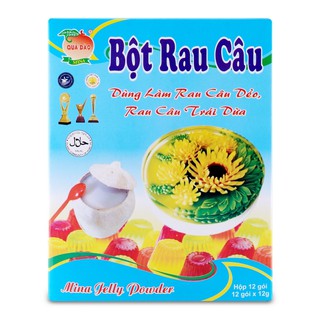Bột Rau Câu Dẻo MINA Hộp 12 gói  - Dùng làm rau câu trái dừa