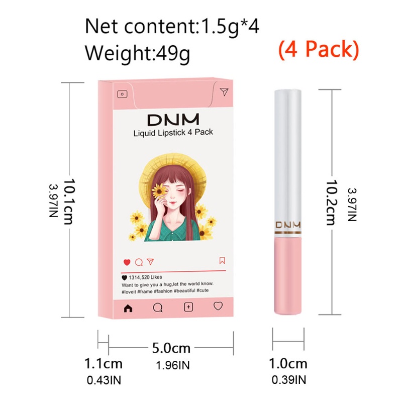 Son Môi YOUYO Lâu Trôi Chống Thấm Nước Với 4 Màu Lựa Chọn