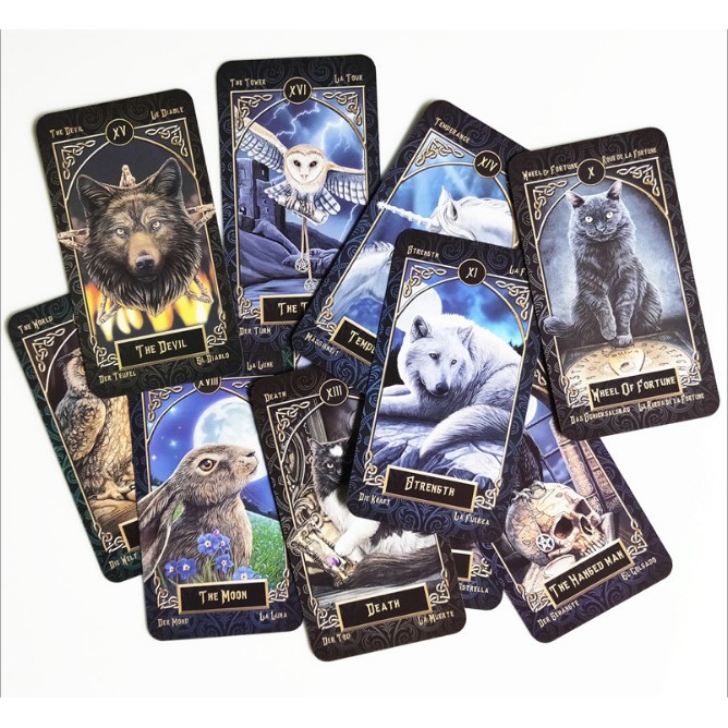 Combo Bài Tarot Familiars M11 và Túi Nhung Đựng Tarot và Khăn Trải Bàn Tarot