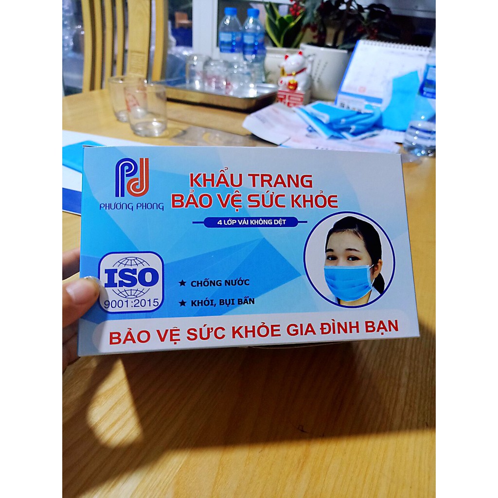 Hộp khẩu trang 3D y tế 4 lớp 50 chiếc chuẩn chất lượng