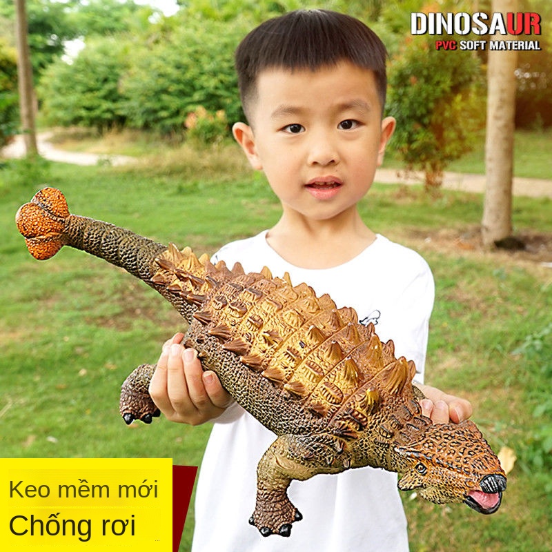 BĐồ chơi khủng long cao su mềm mô phỏng lớn hình động vật đang khóc Tyrannosaurus Rex Triceratops trẻ em bằng nhựa đàn ô