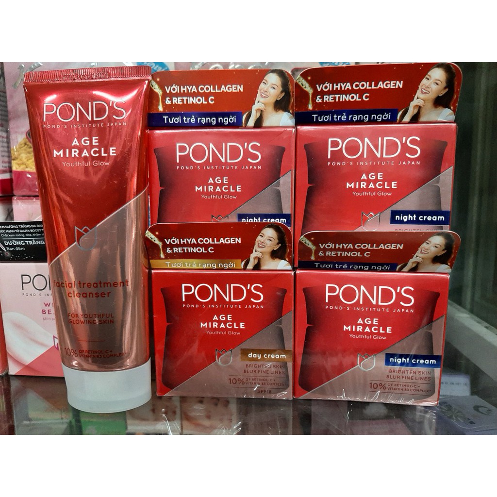 Combo 3 Sản Phẩm Chăm Sóc Da Chống Lão Hóa POND'S AGE MIRACLE