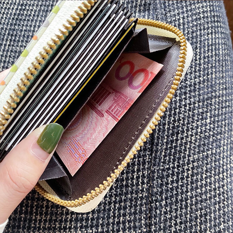 Ví đựng thẻ nhiều ngăn cỡ lớn in họa tiết hoạt hình đáng yêu chống khử từ