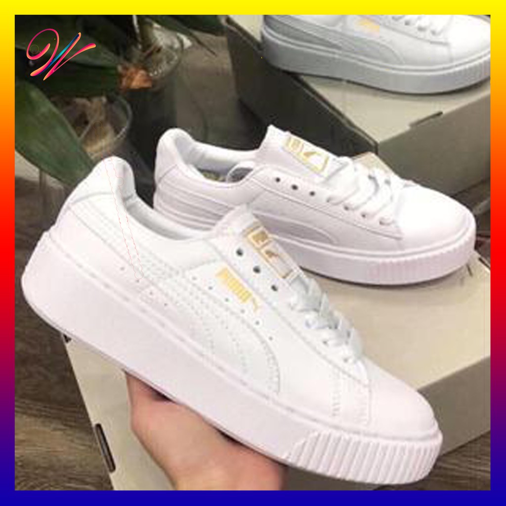 [Mã FAGREEN245 giảm tới 30K đơn 99K] giày Puma trắng chữ vàng mới | BigBuy360 - bigbuy360.vn