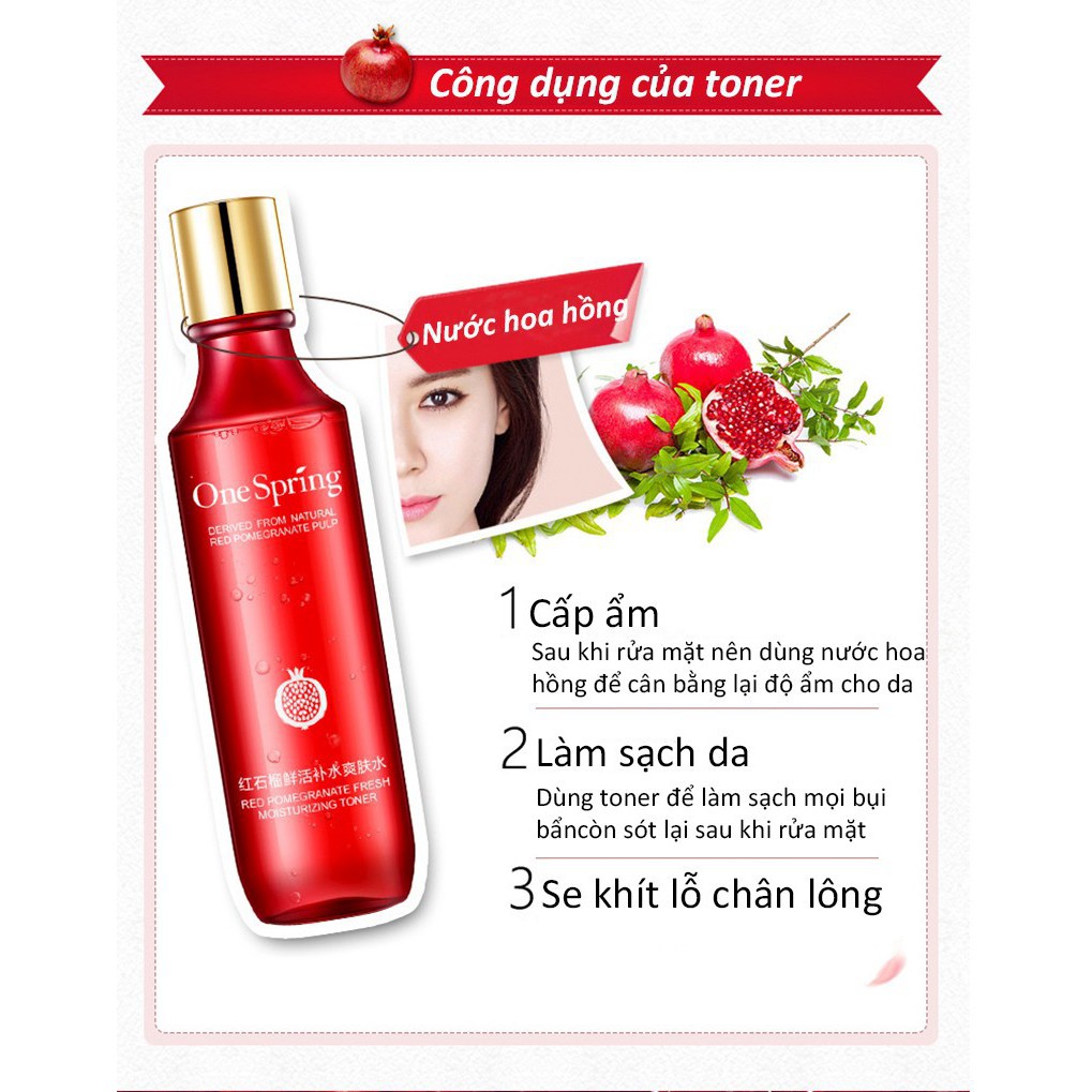 [RẺ VÔ ĐỊCH] Bộ Chăm Sóc Da Lựu Đỏ One Spring 4 Món | BigBuy360 - bigbuy360.vn