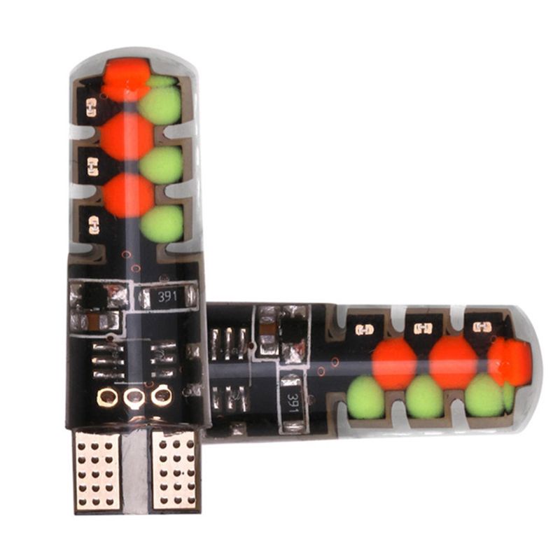Bộ 2 Đèn LED T10 W5W RGB Kèm Điều Khiển Từ Xa Chuyên Dụng Cho Xe Hơi