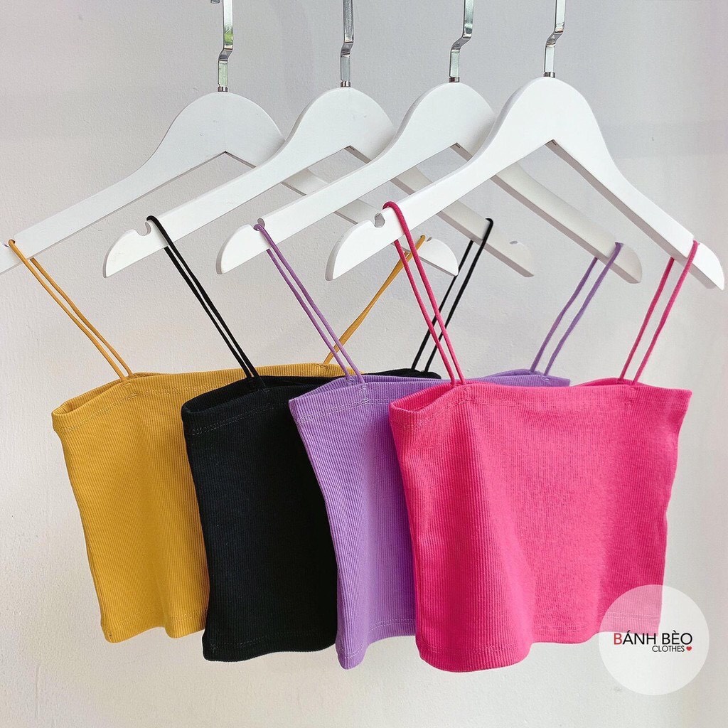 Áo croptop 2 dây sợi bún bản 1cm A5199