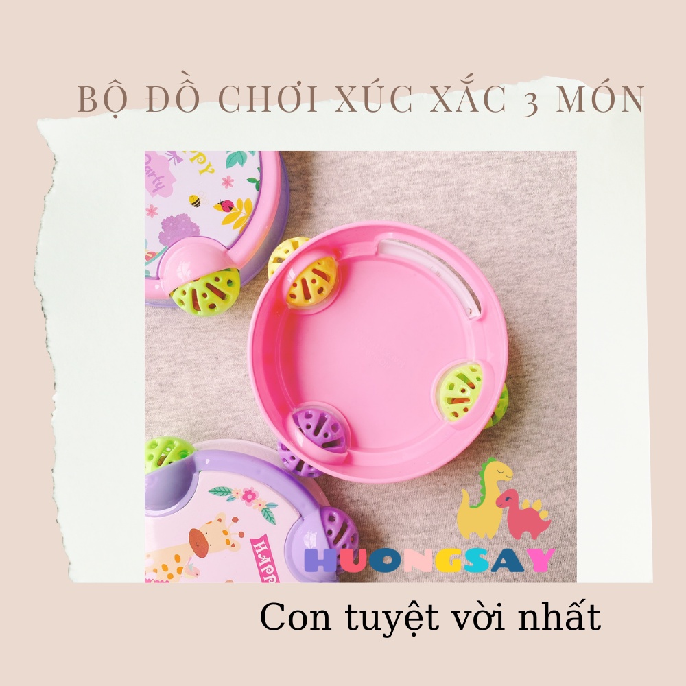Xúc Xắc 3 chuông  cho bé sơ sinh, đồ chơi cho bé SA00802