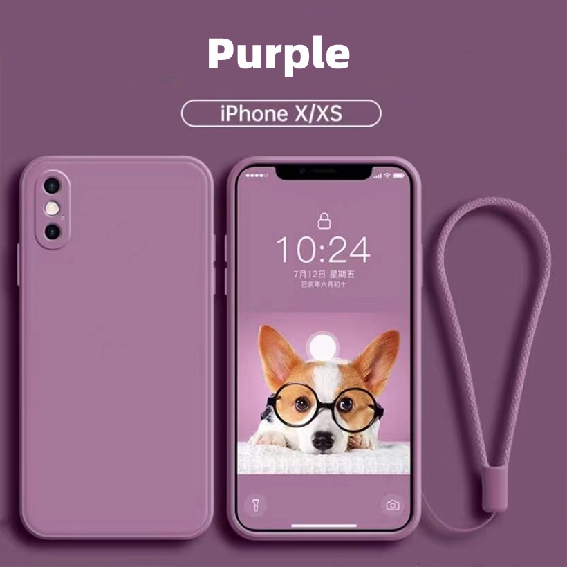Ốp Điện Thoại Silicon Dẻo Mềm Chống Rơi Hình Vuông Cho iPhone 13 Pro Max 14 Pro Max X XS