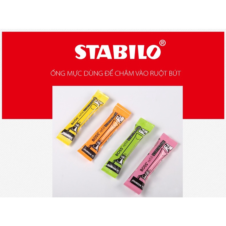 Mực refill bút highlight Stabilo Boss Highlighter – Màu vàng
