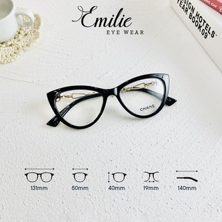Gọng kính mắt mèo bản dày sang chảnh Kính mắt Emilie phụ kiện thời trang 3386