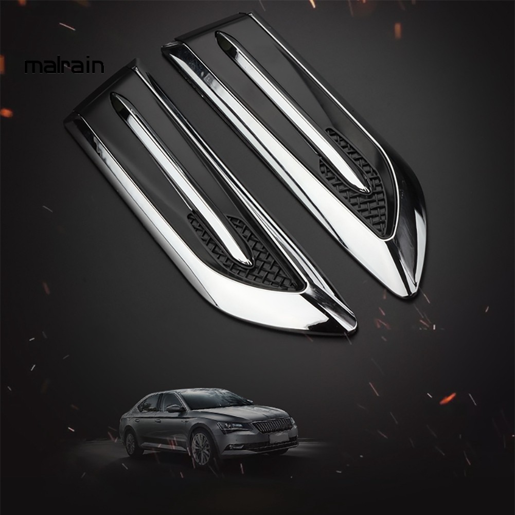 2 Miếng Dán Trang Trí Lỗ Thông Gió Xe Hơi Hình Cá Mập