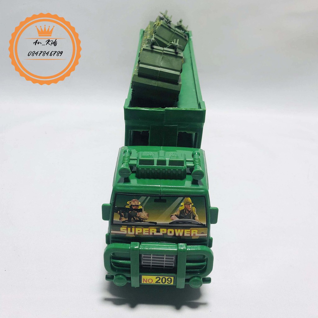 Xe Quân Sự Chở Theo 4 Xe Nhỏ - Đồ Chơi Cho Bé Trai .  An Kids