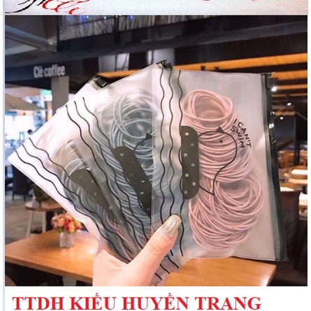 Set 100 Dây Chun Buộc Tóc - Có túi zip