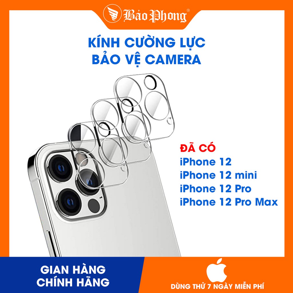 Kính bảo vệ Camera cho iPhone 12 / 12 mini / 12 Pro / 12 Pro Max / 11 Xs X IP dán cường lực bảo vệ mắt chụp ảnh lưng máy