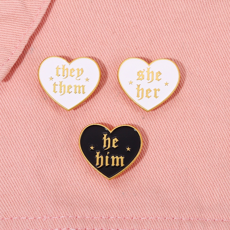 Ghim Cài Áo Hình Chữ She / Her They / Them Động Vật / Bướm / Trái Tim Phong Cách Punk