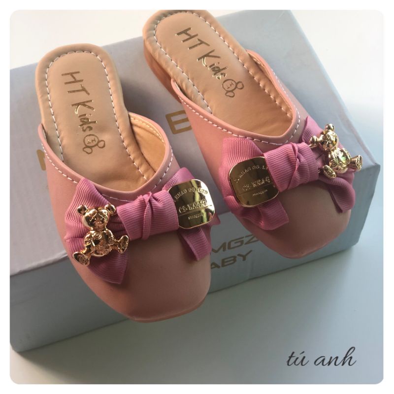 Sục xinh nơ gấu cho bé gái màu hồng cute