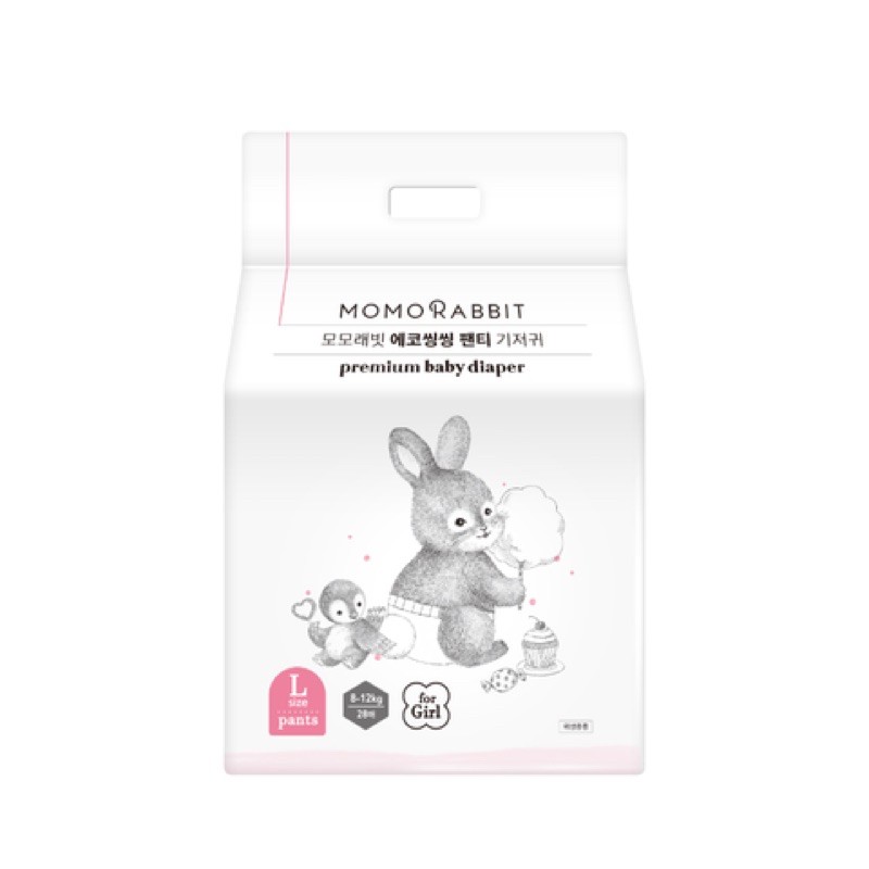 Bỉm dán/quần momo rabbit nội địa Hàn Quốc S50/M44/L40/XL36/L28/XL22/XXL18