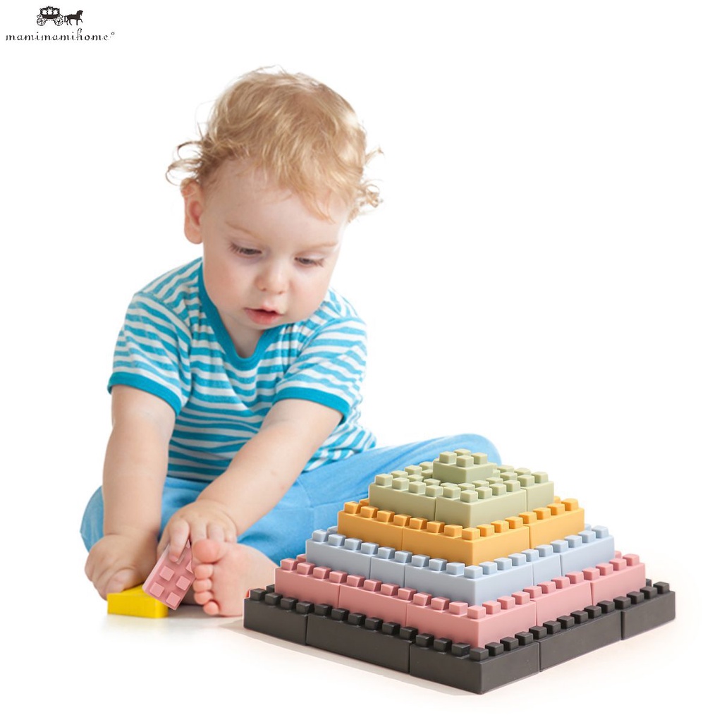 Đồ chơi khối xếp hình MAMIMAMIHOME nhiều màu sắc giáo dục phương pháp Montessori cho bé