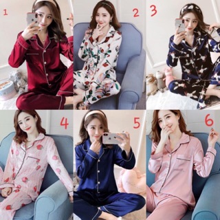 Bộ pizama lụa hàng quảng châu