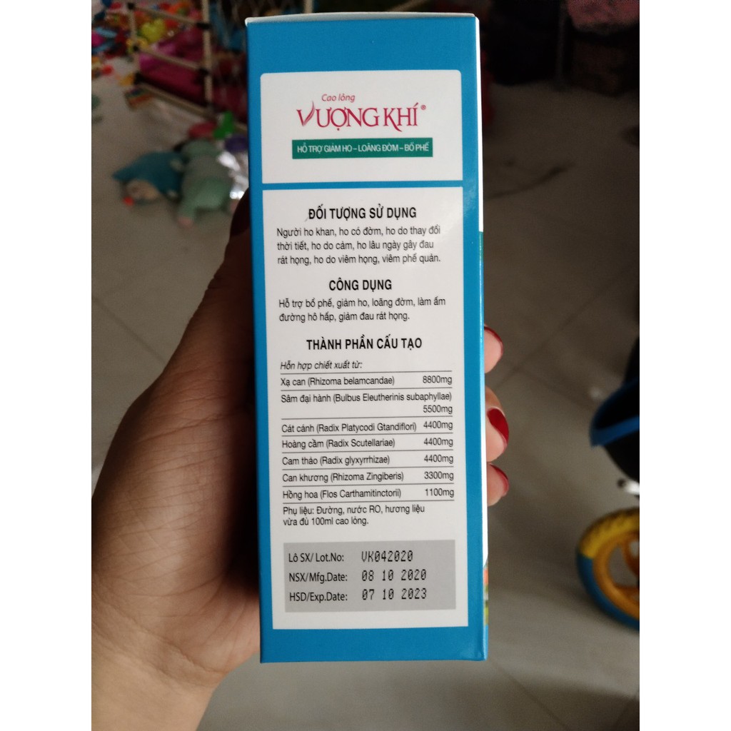 Cao Lỏng Vượng Khí - Giúp bổ phế, giảm ho, loãng đờm, giảm đau rát họng (Chai 100ml)