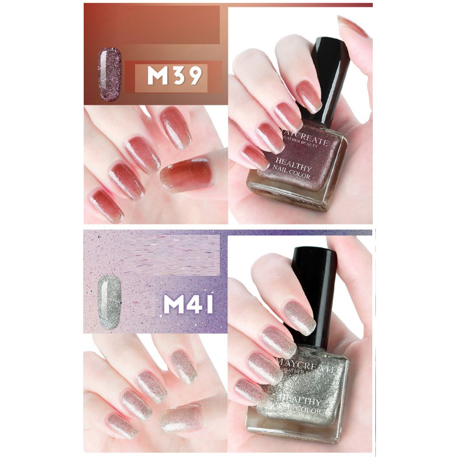 Sơn Móng Tay Chai vuông Maycreate- Hàng Nội Địa Trung Healthy Nail Color