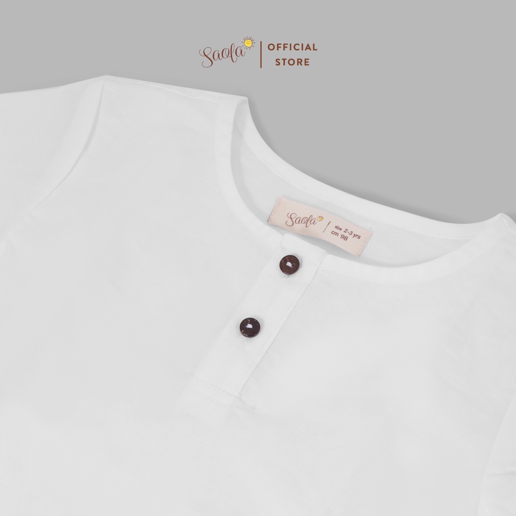 Áo Sơ Mi Bé Trai Cổ Trụ Tay Ngắn Chất Liệu Linen Cao Cấp - DANIEL SHIRT - TOL007 - SAOLA KIDS CLOTHING