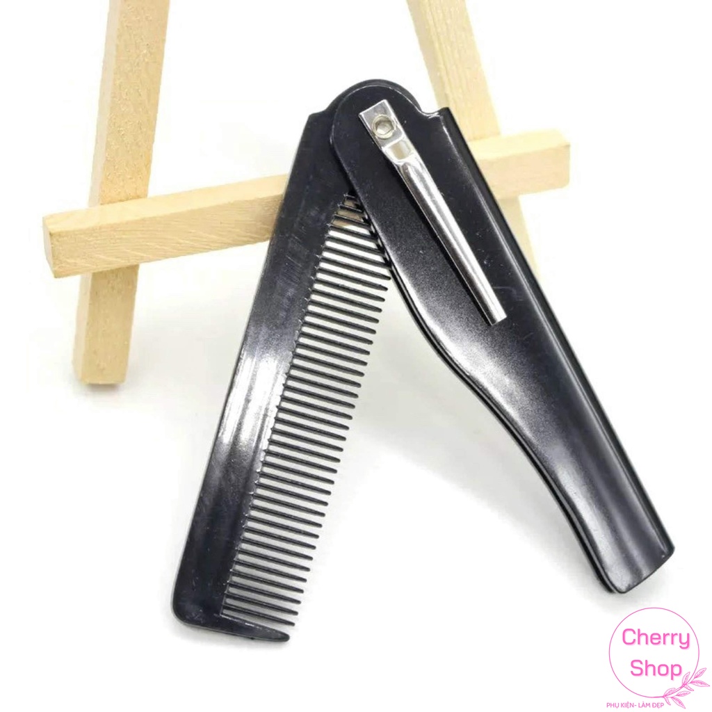 Lược Chải Tóc Lược Mini Gấp Gọn Móc Cài Tiện Lợi Khi Du Lịch Đi Làm Học Tập