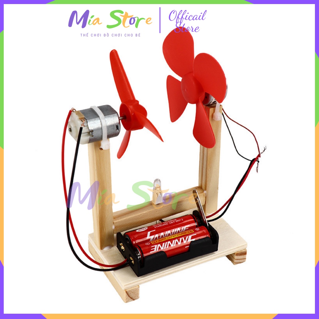 Đồ chơi sáng tạo STEM công nghệ sản xuất nhỏ tuabin gió vật liệu thí nghiệm khoa học, Đồ chơi DIY| Giáo dục STEAM