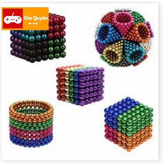 Bi nam châm tròn - Bucky ball 5mm (216 viên, 8 màu)